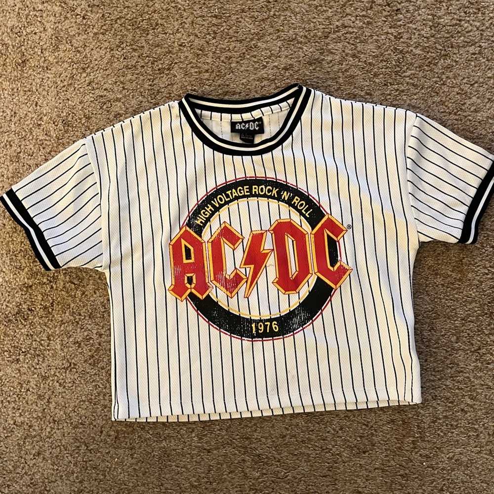 AC/DC Athletic Crop Top Size Small